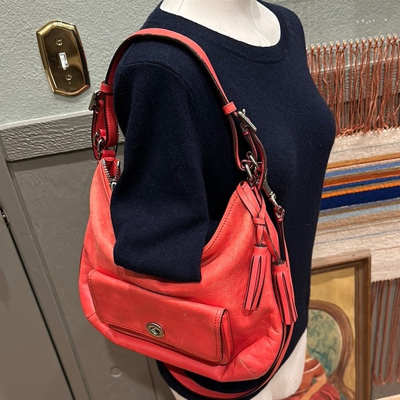 Coach red coral leather Shoulder and crossbody Bag - Picture 4 of 16